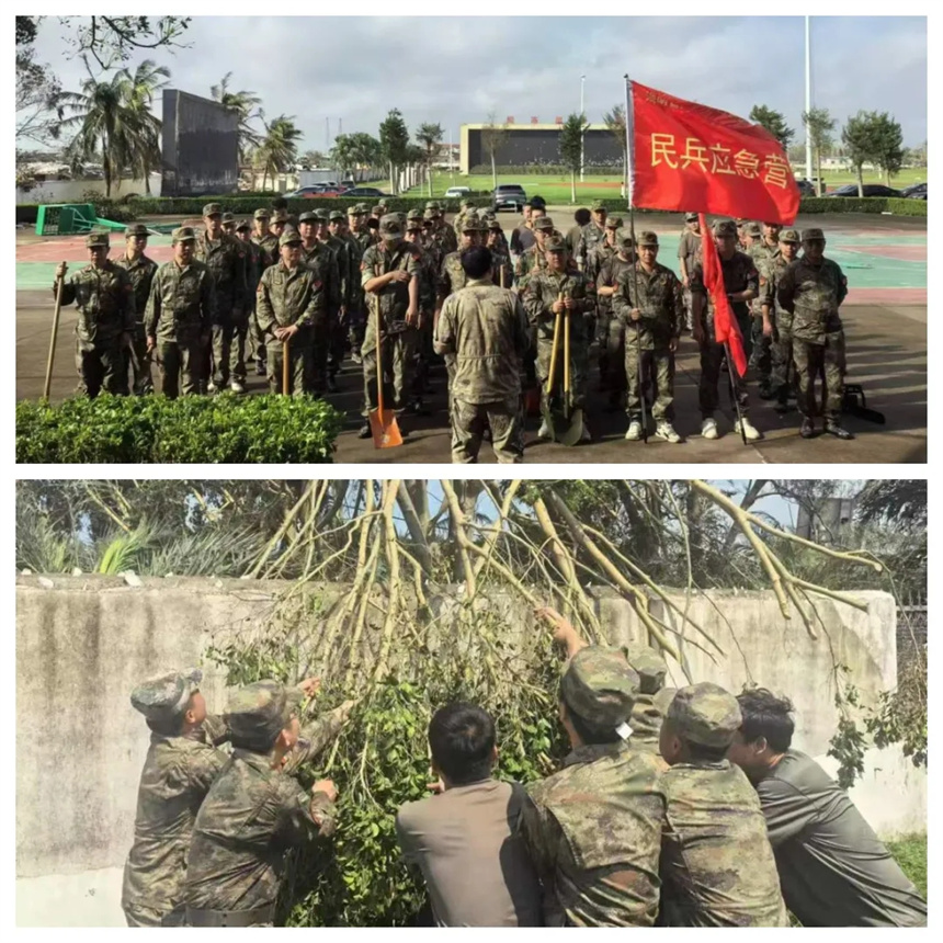 海南建投应急救援队在民兵训练基地内部清理.webp.jpg