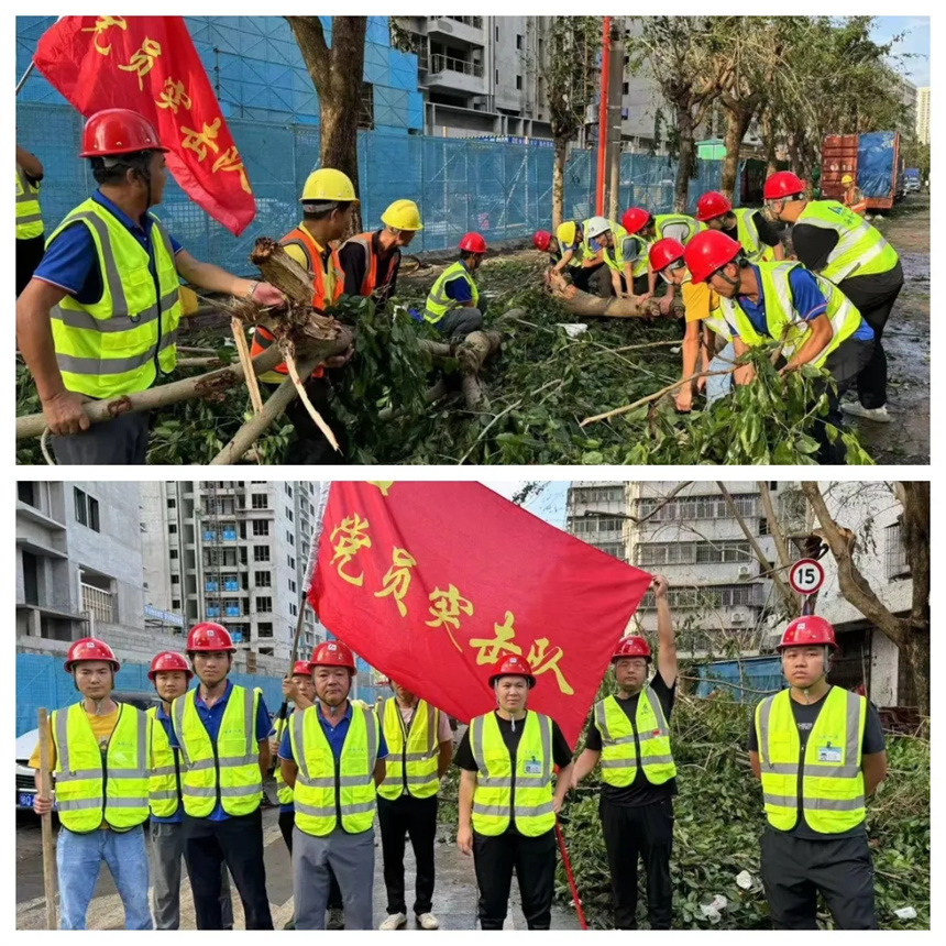 海南一建金城•金甸水岸项目在海甸一西路进行清障通路.webp.jpg